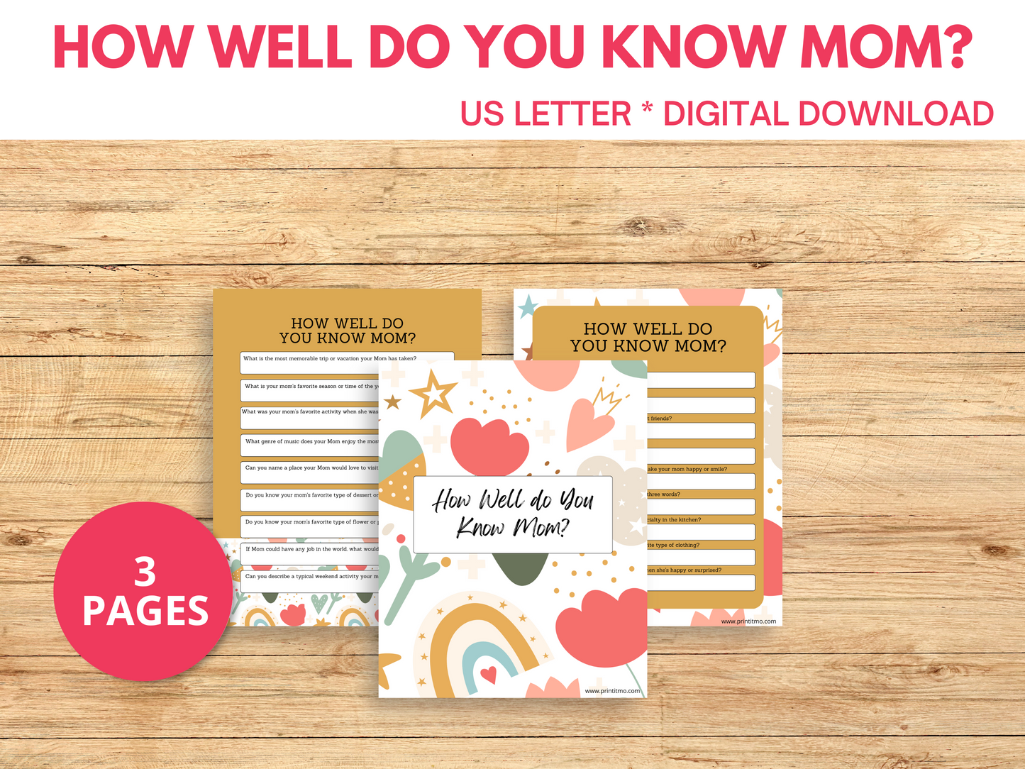 All About My Mom Questionnaire