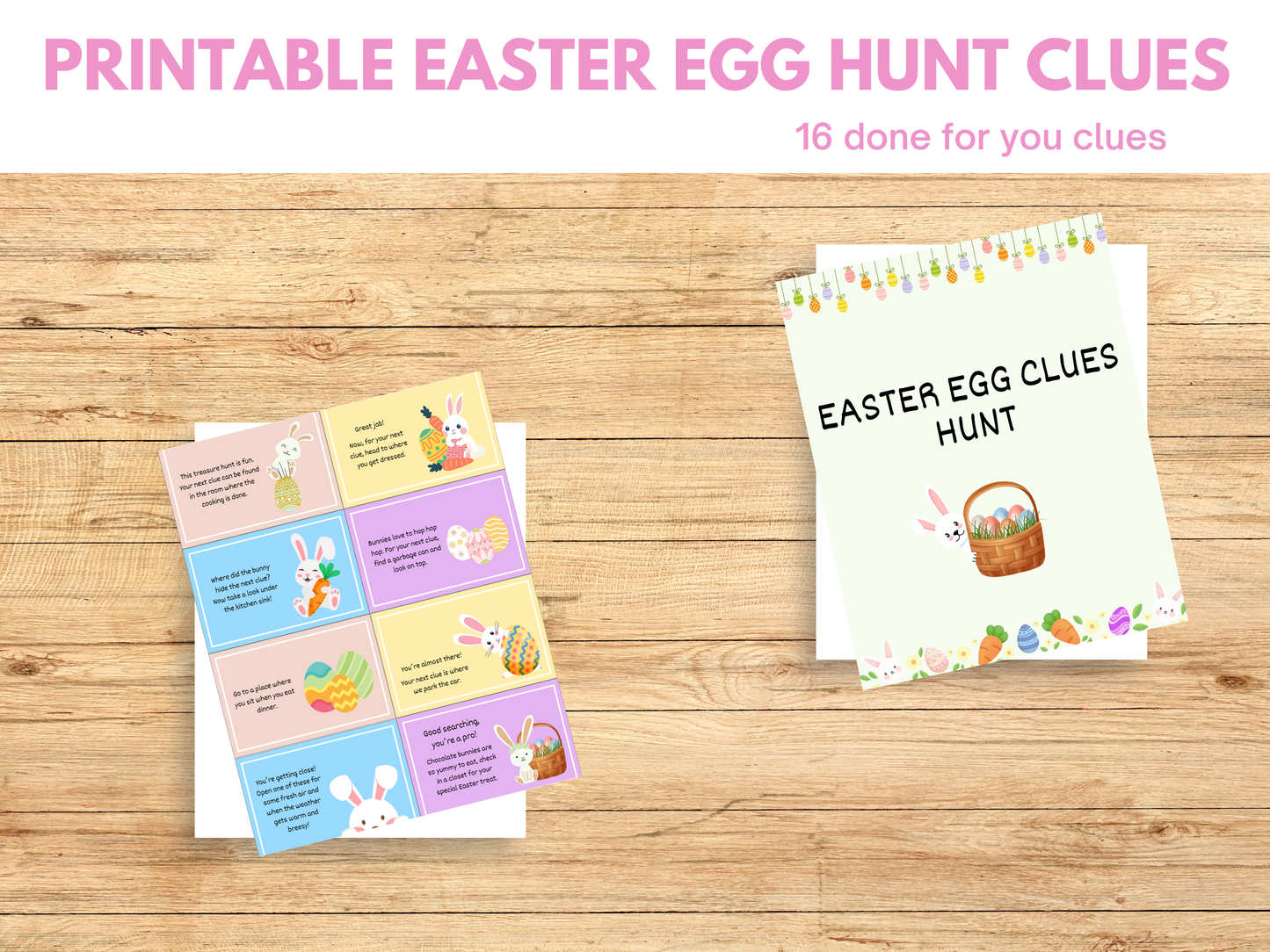 Printable Easter Egg Hunt Clues