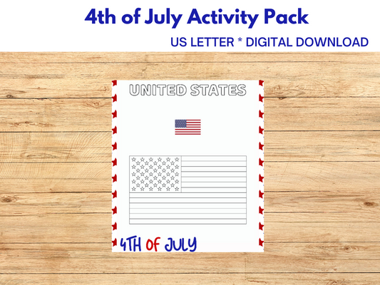 Printable 4th of july coloring page