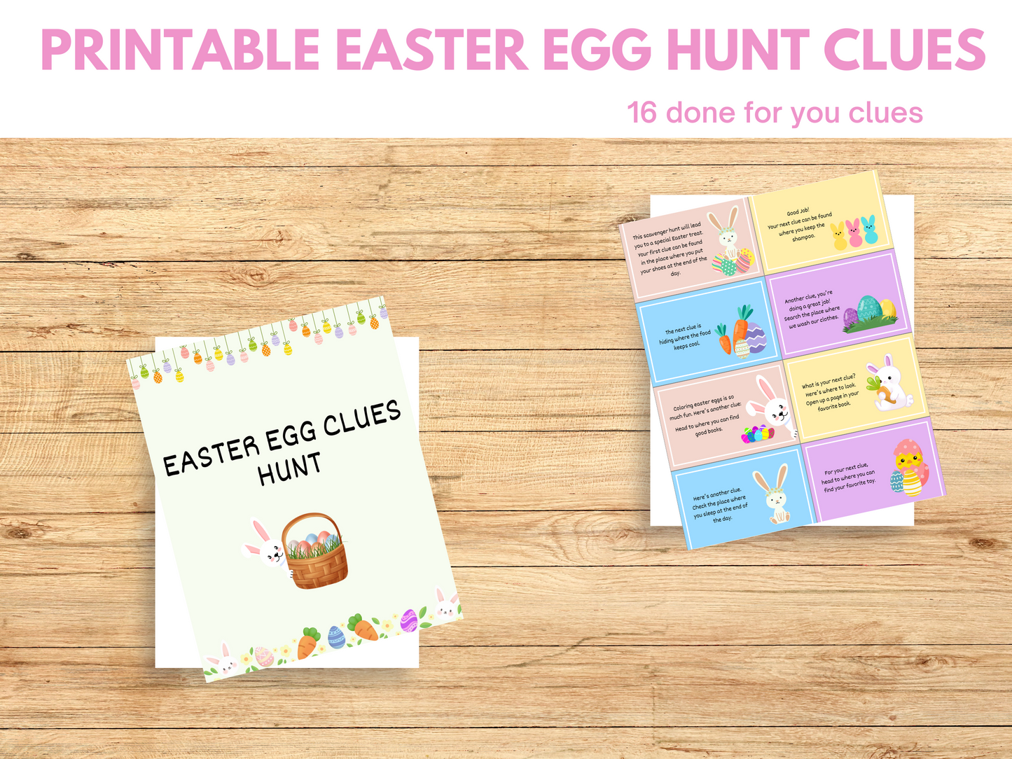 Printable Easter Egg Hunt Clues