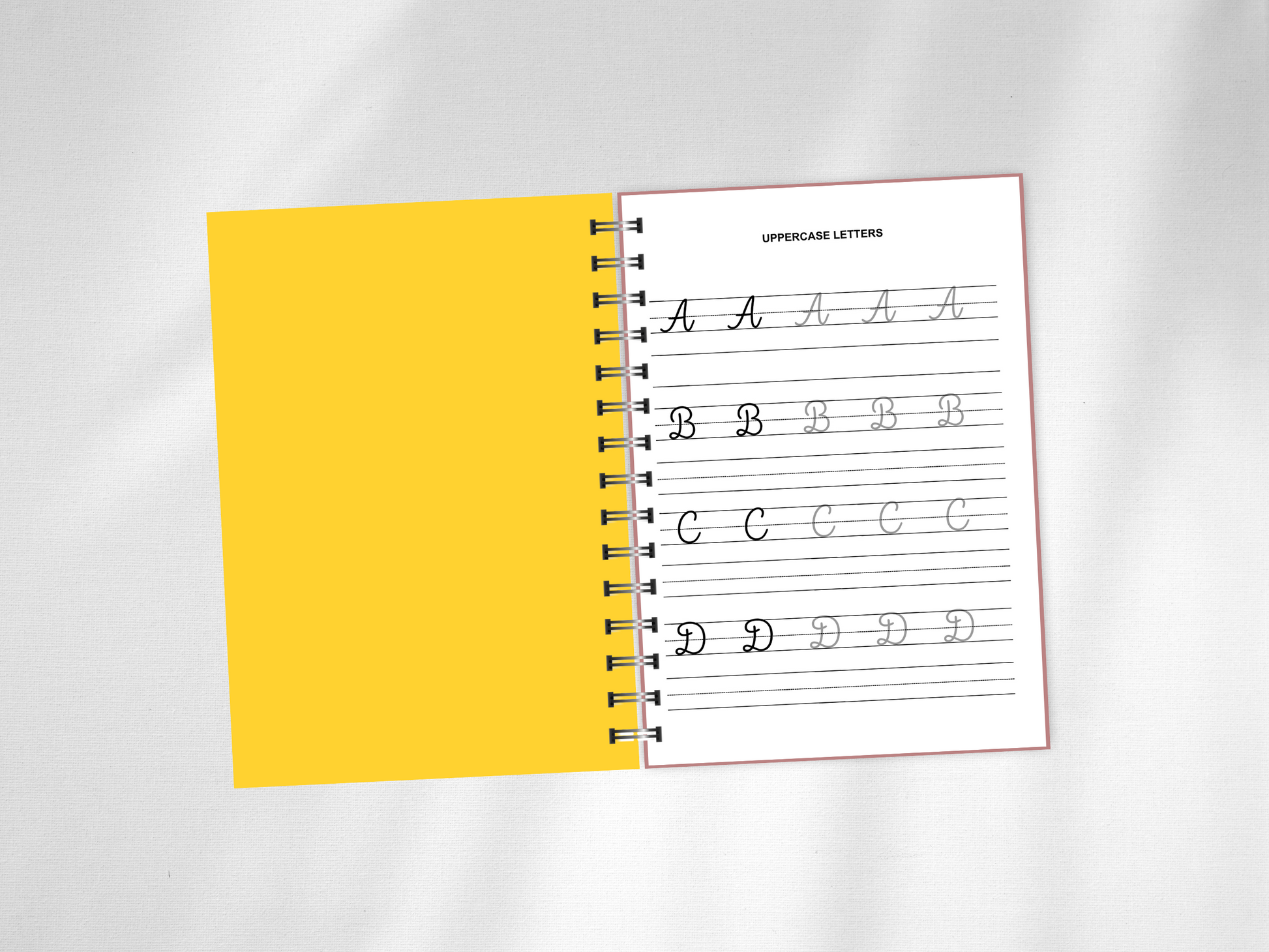 Printable cursive handwriting practice worksheets featuring uppercase and lowercase cursive letters for beginner students. Perfect for elementary writing and penmanship skills.
