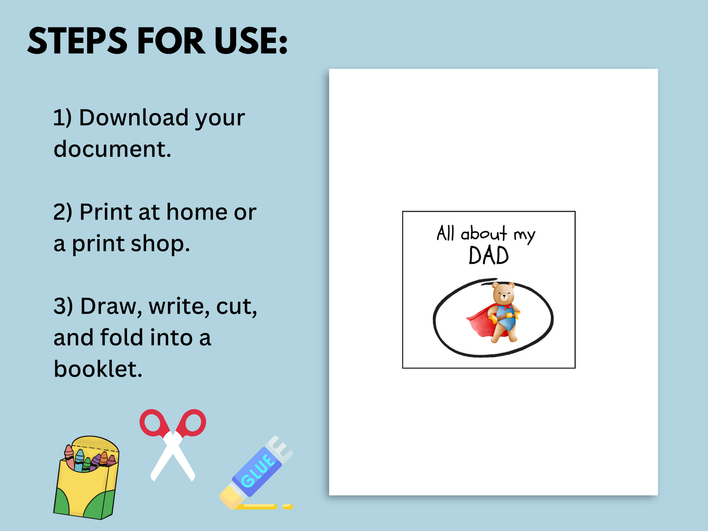 All About My Daddy Printable Booklet