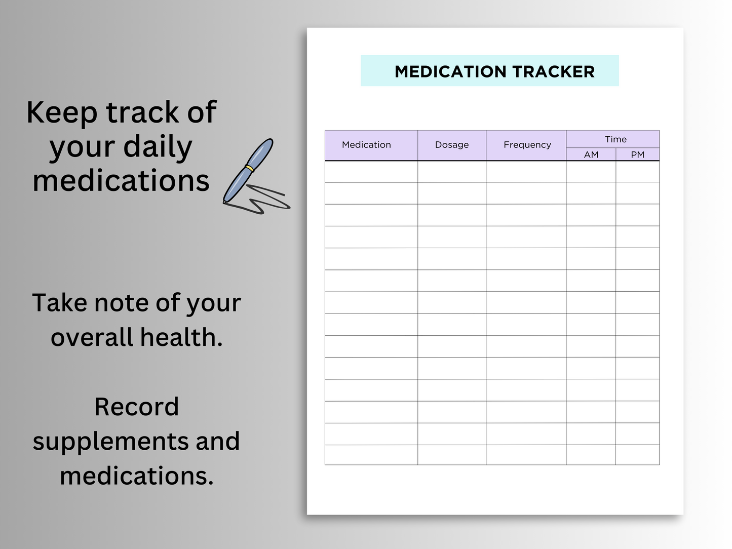 Printable Period Tracker