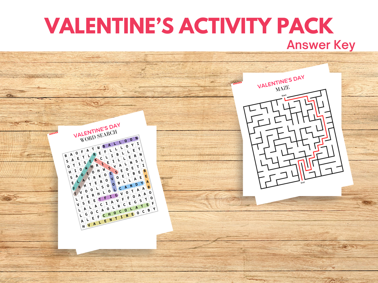 Printable Valentine's Activities