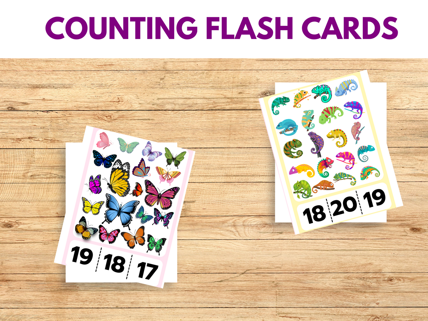 Printable Animal Counting Clip Cards