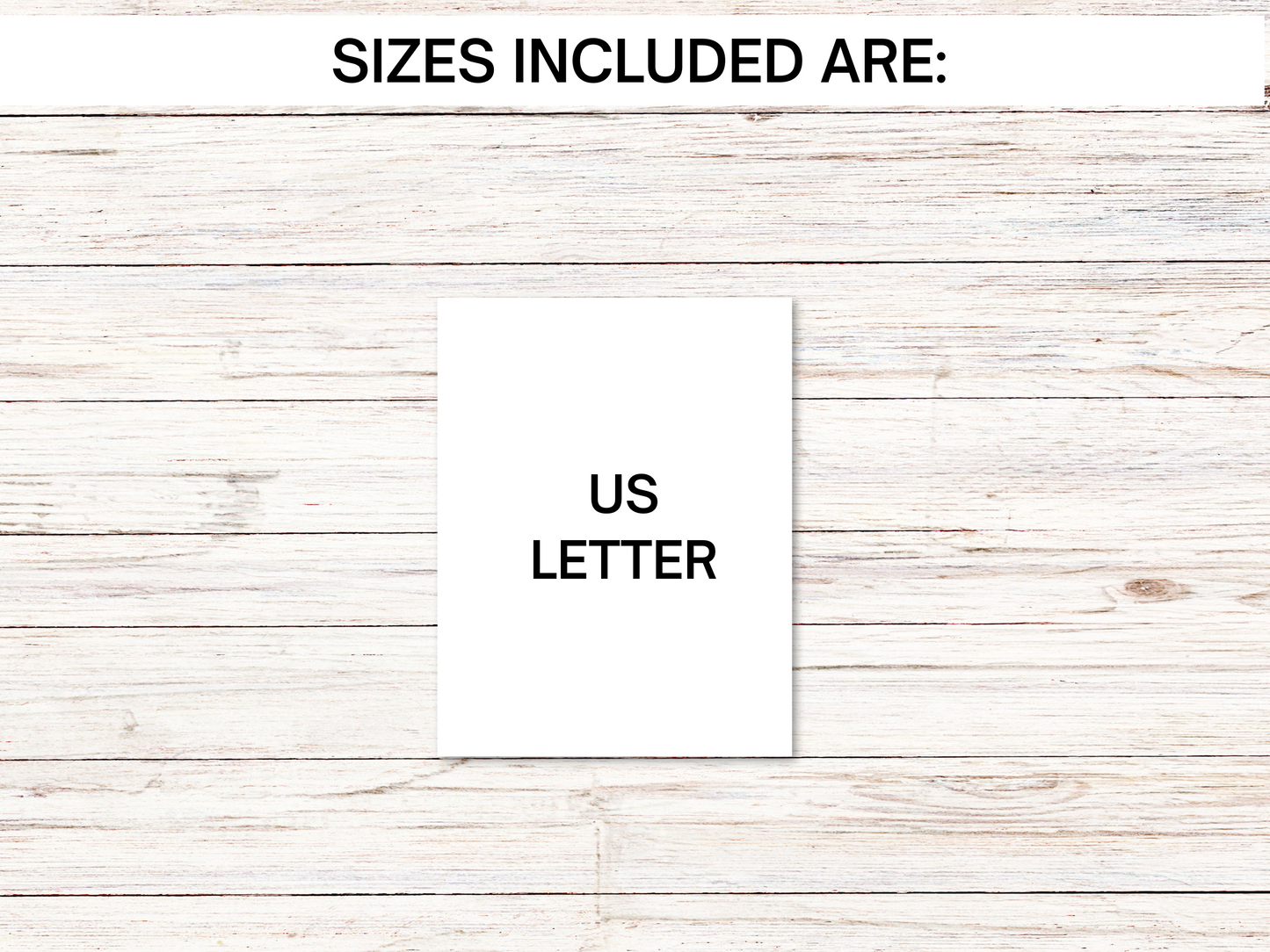 States the size included as US Letter.