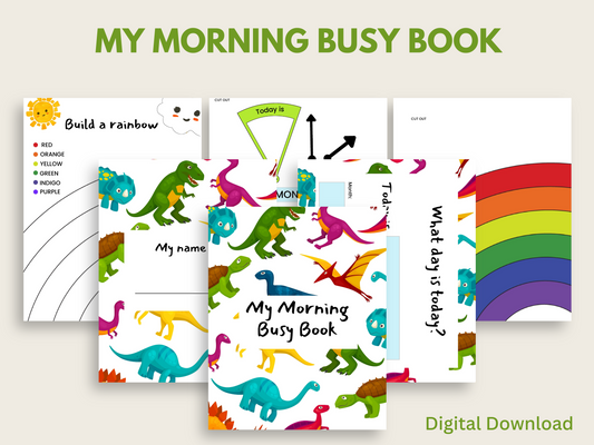 Dino Busy Book Printables For Kids
