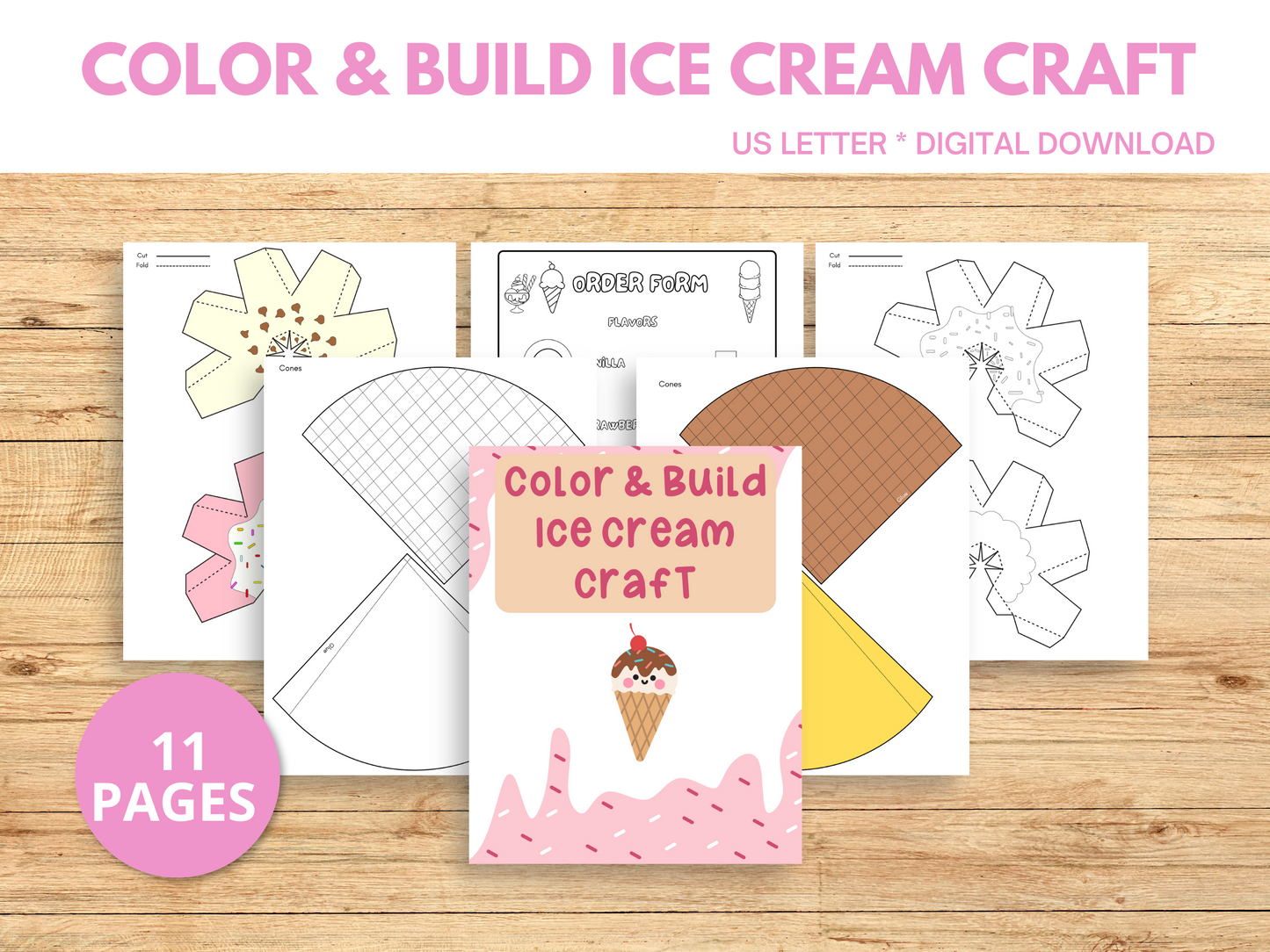 Color & Build Ice Cream Craft