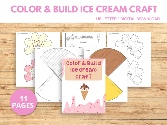 Color & Build Ice Cream Craft
