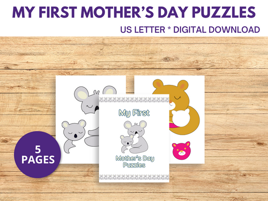 Mother's Day Printable Puzzles For Toddlers