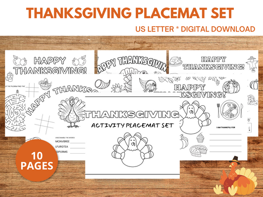 Printable Thanksgiving Placemats