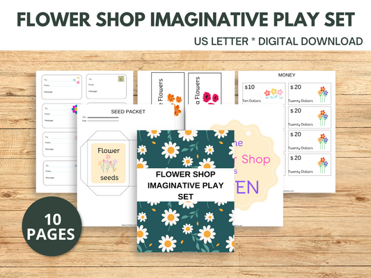 Printable Flower Shop Play Set