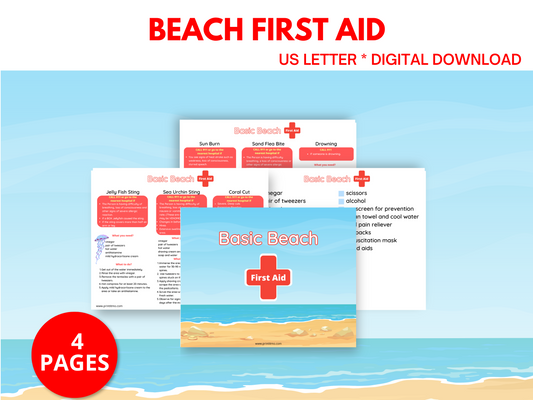 Printable Beach First Aid