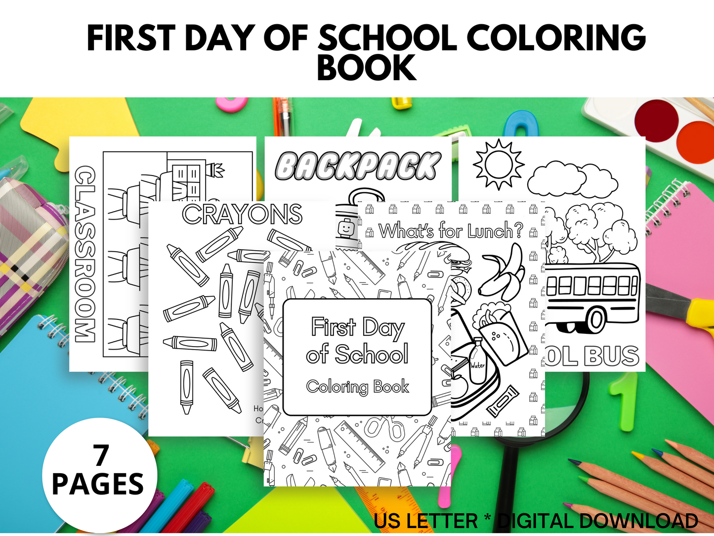 First Day of School Coloring Pages