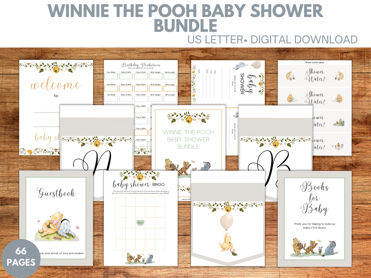 Winnie The Pooh Baby Shower Printables