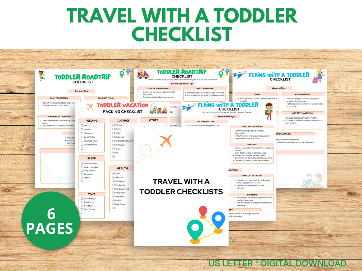 Toddler Travel Checklist PDF – Print It Mo