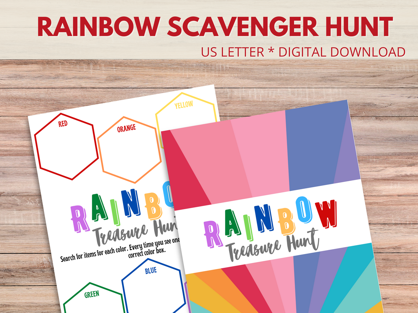 Rainbow Scavenger Hunt – Print It Mo