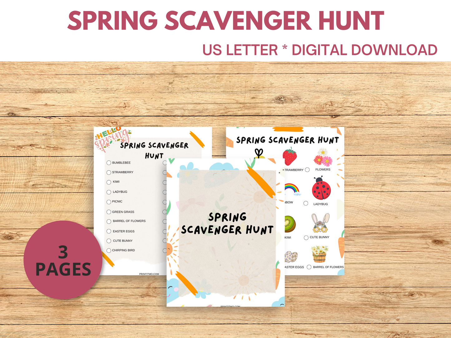 Spring Scavenger Hunt For Kids