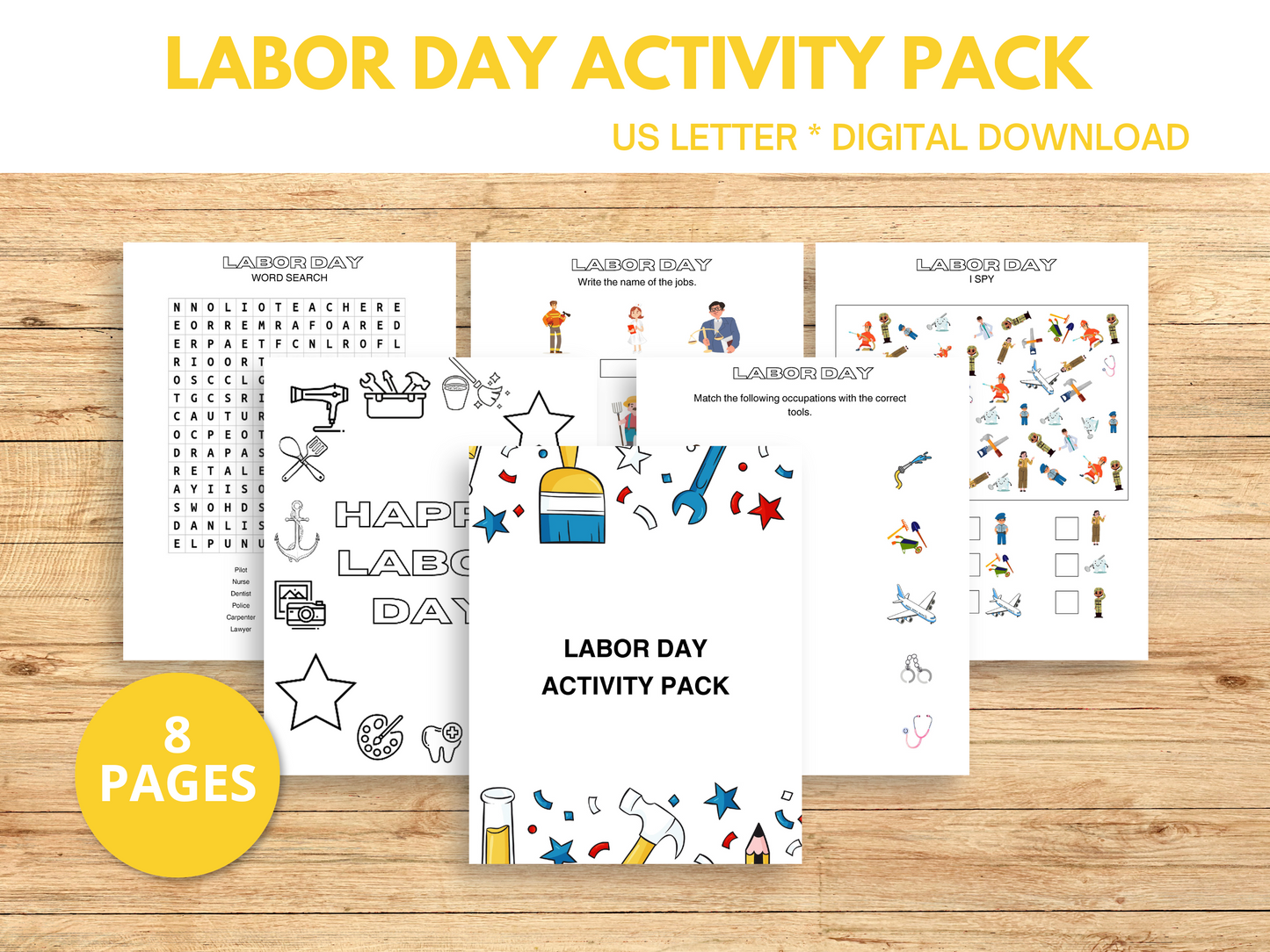Printable Labor Day Activities For Kids