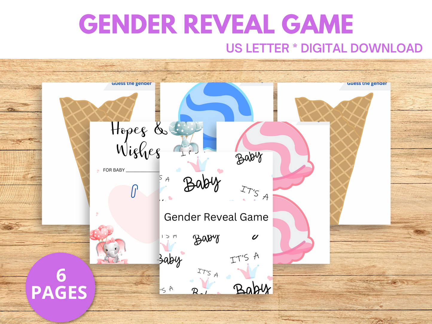 Ice Cream Gender Reveal Game