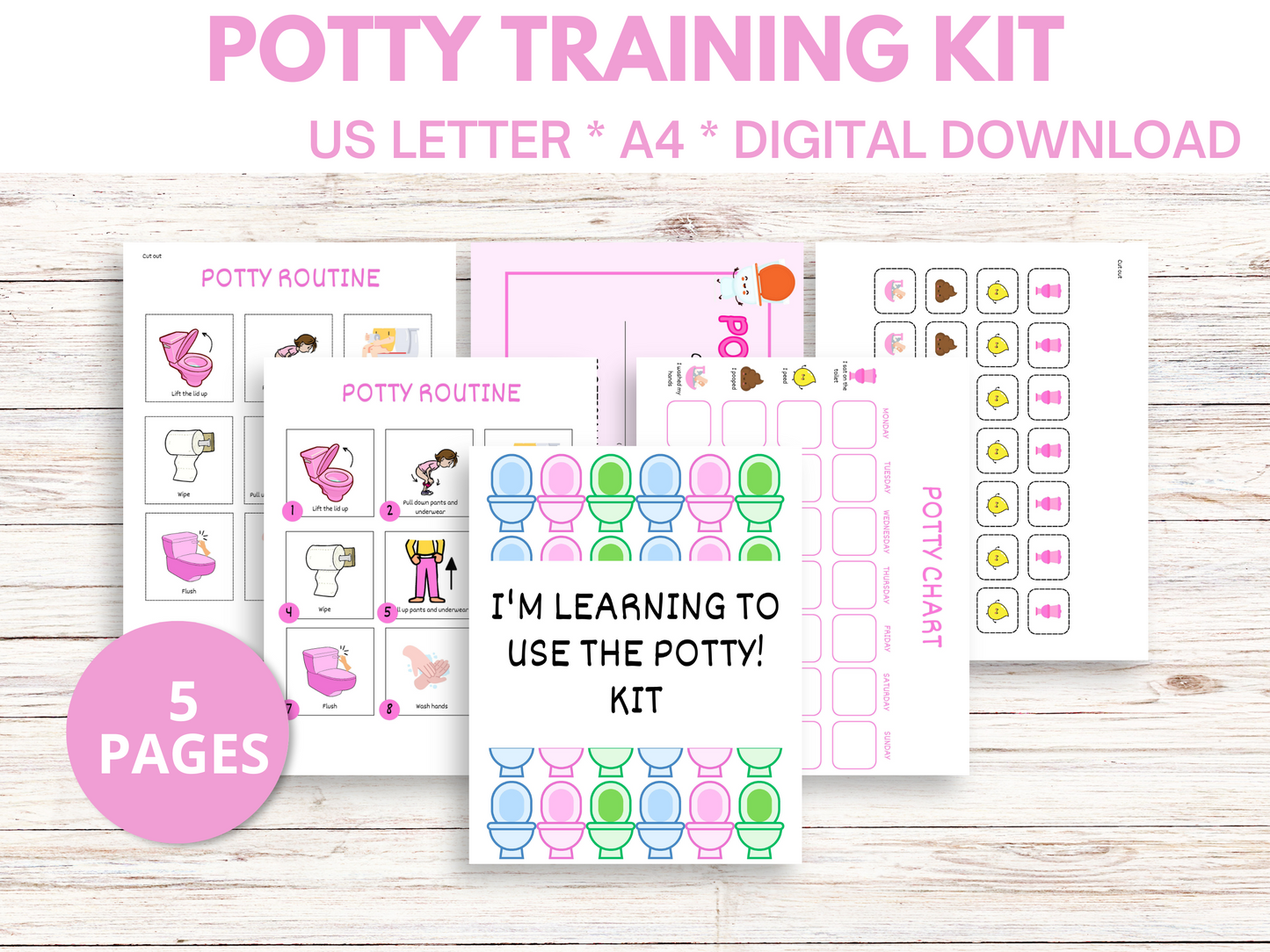 Potty Training Chart Printable PDF