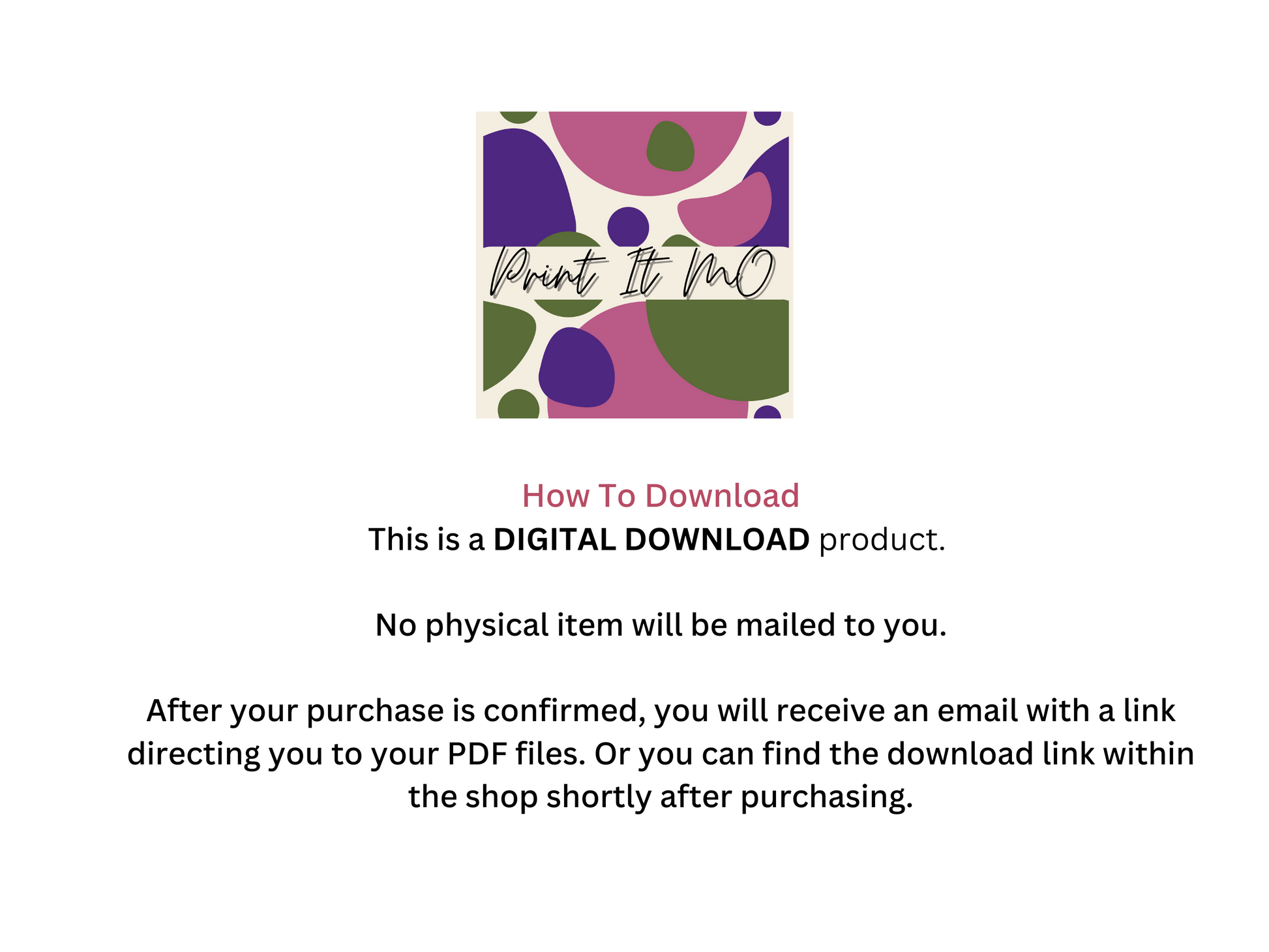 Download instructions for your digital product.