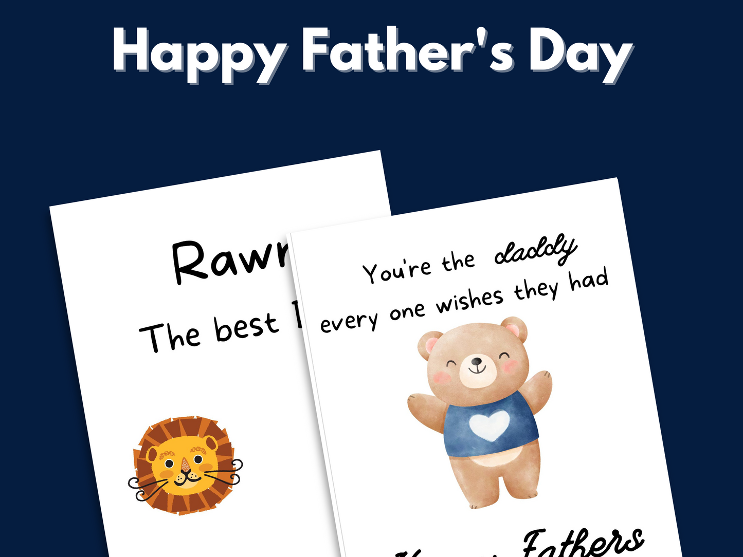 Father's Day Cards Printable Bundle