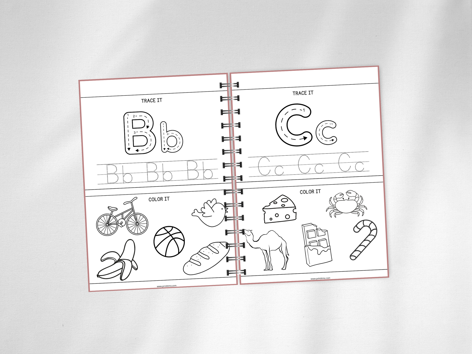 Letter B and C for tracing.