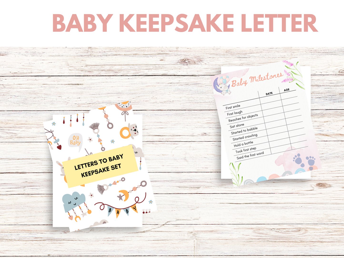 Printable Baby Keepsake Box Letters