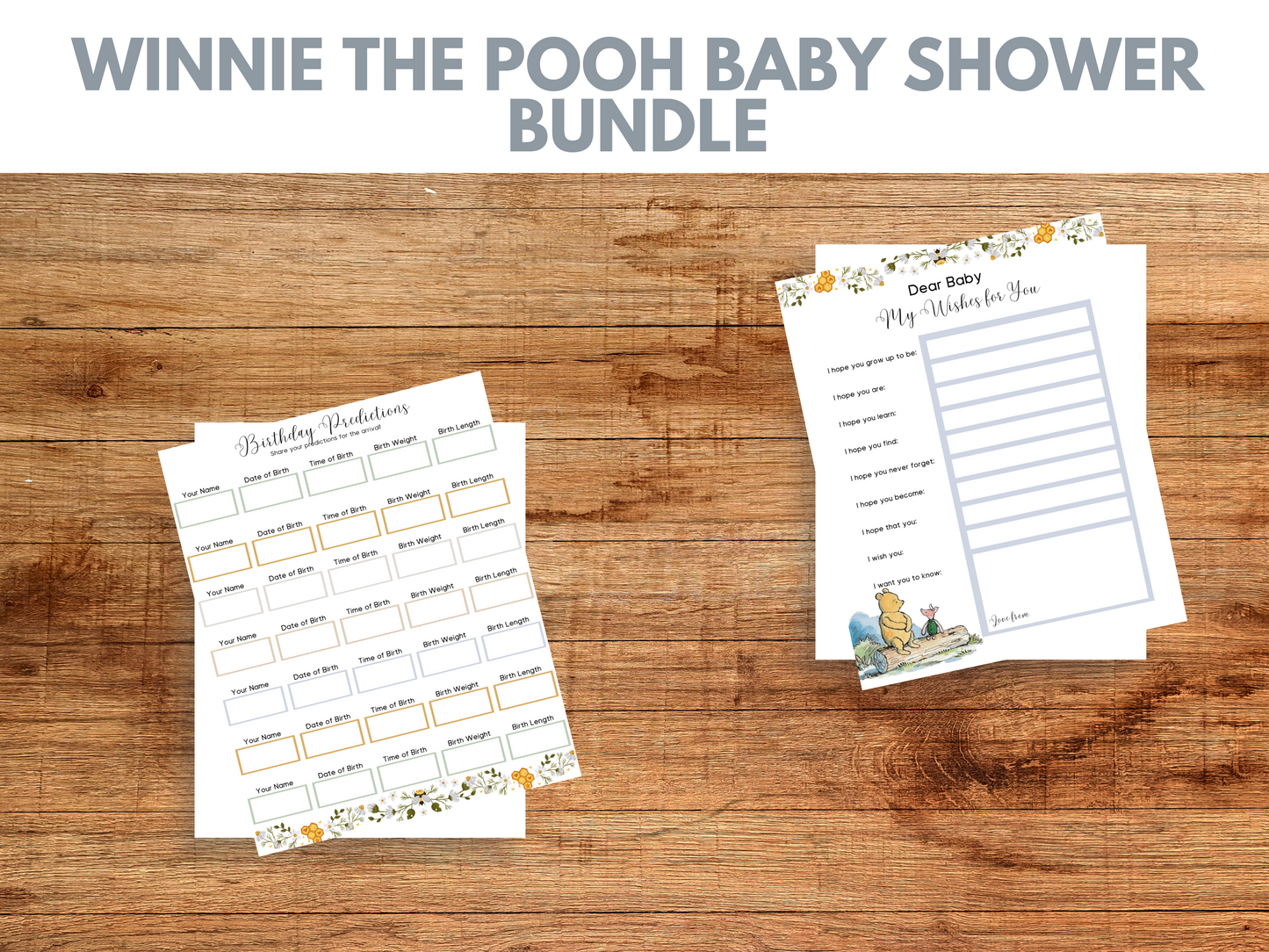 Winnie The Pooh Baby Shower Printables