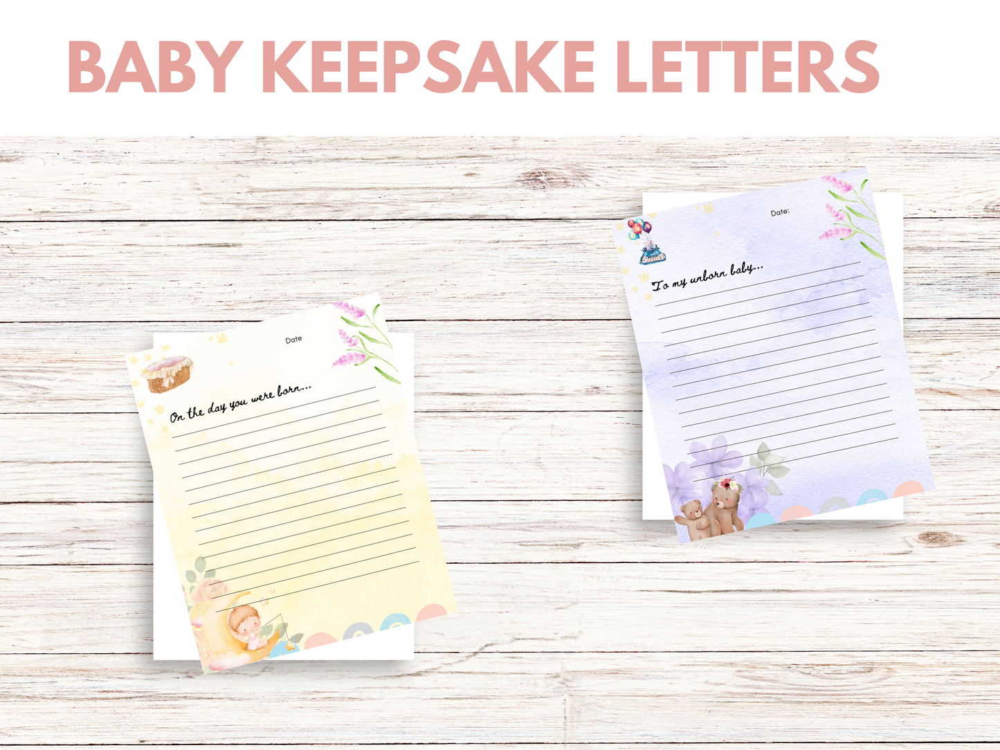 Printable Baby Keepsake Box Letters