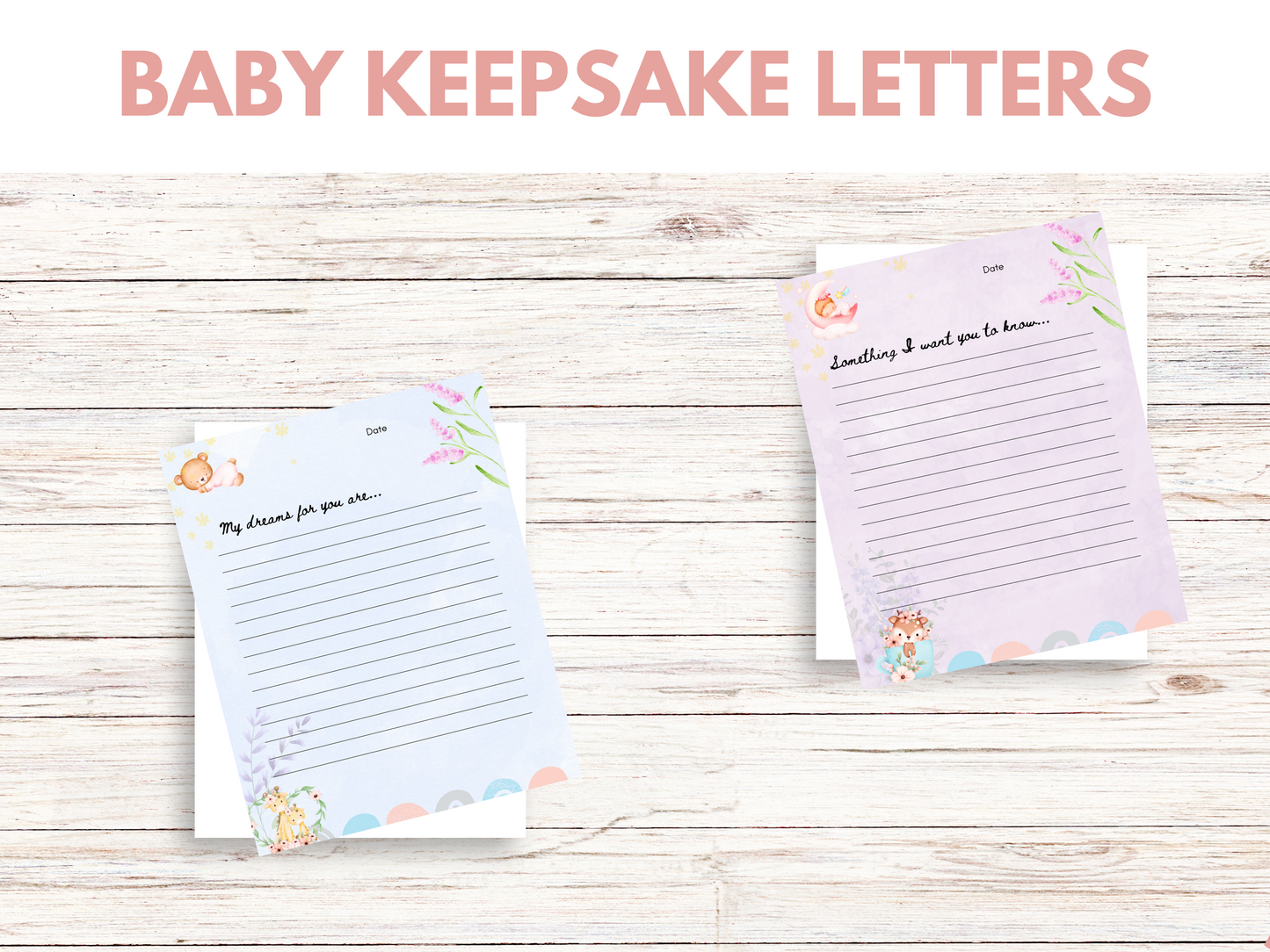 Printable Baby Keepsake Box Letters