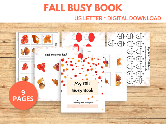 6 pages of the Fall Busy Book