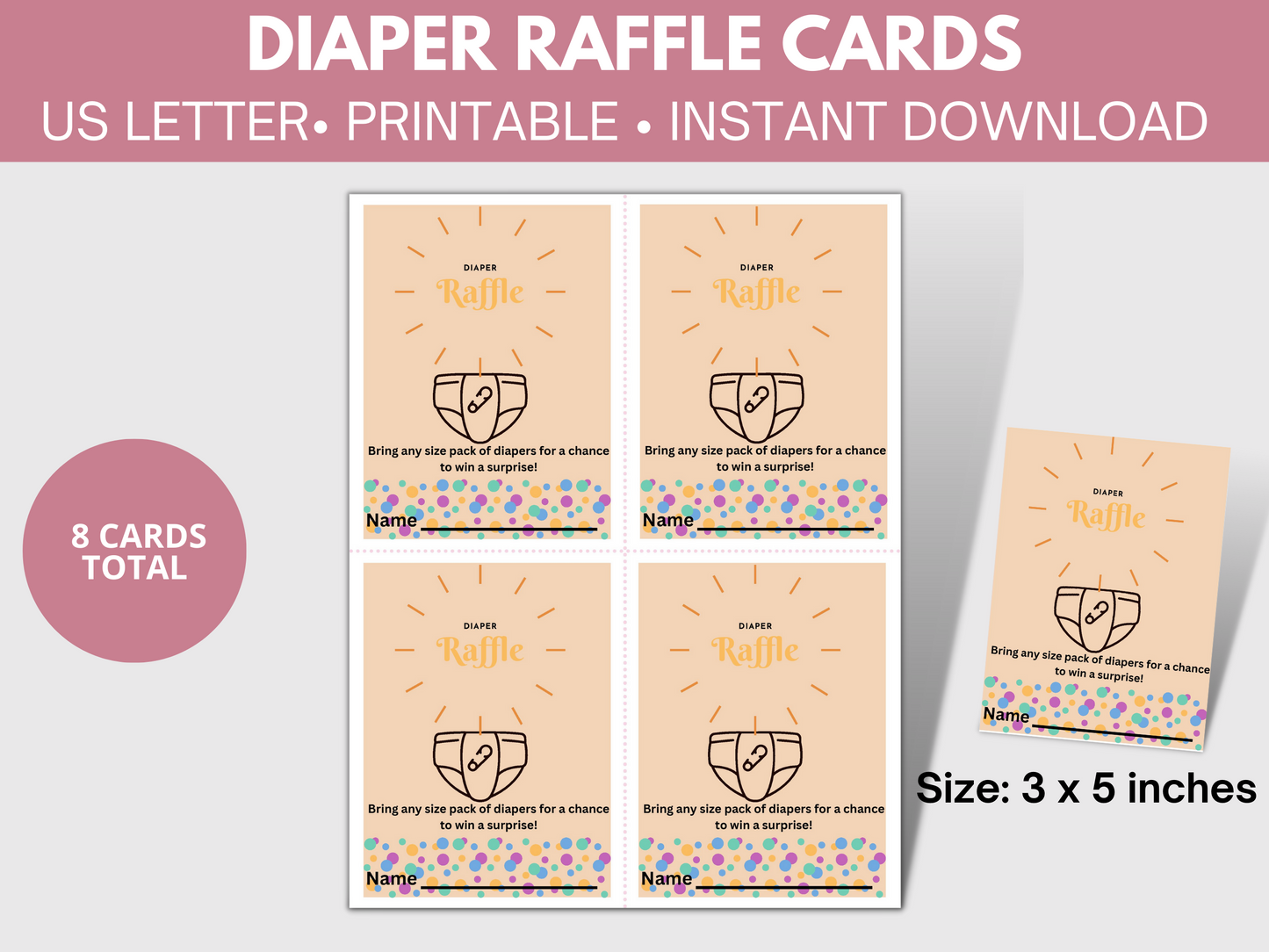 Diaper Raffle Cards